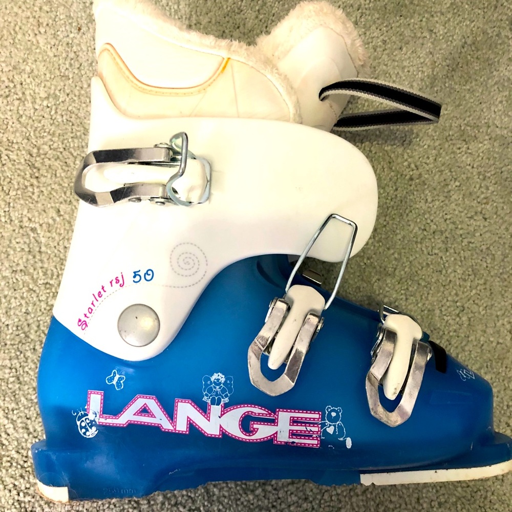 Kids Lange ski boots EUC Mondo 21.5